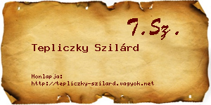 Tepliczky Szilárd névjegykártya